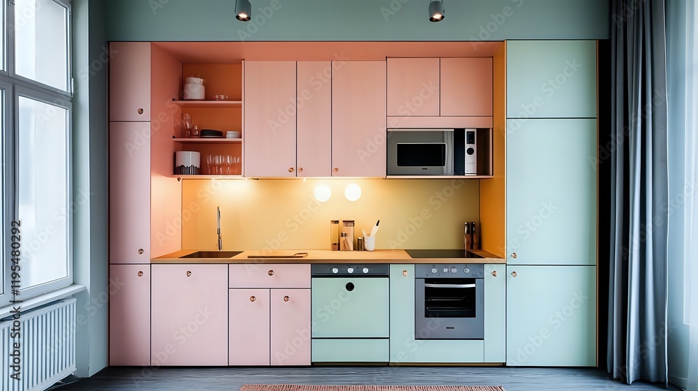 Pastel Kitchen Design: Small Space Solution Pastel Kitchen Design: Small Space Solution