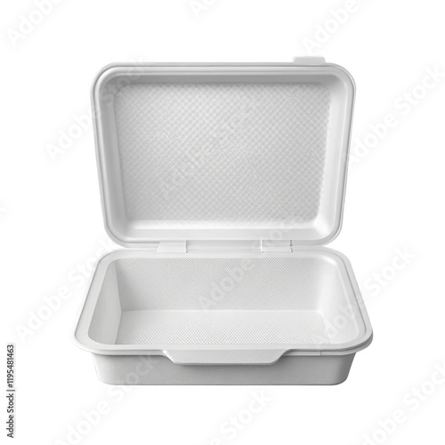 Foam box isolated on a transparent background.
