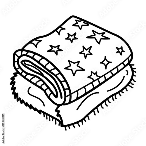 A hand drawn icon of fleece blanket