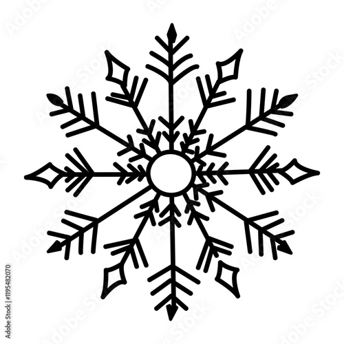 A hand drawn icon of ice crystal