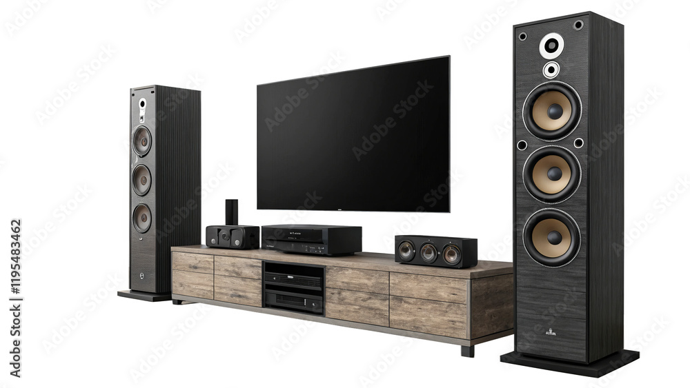 Home theater isolated on a transparent background. Home theater isolated on a transparent background.