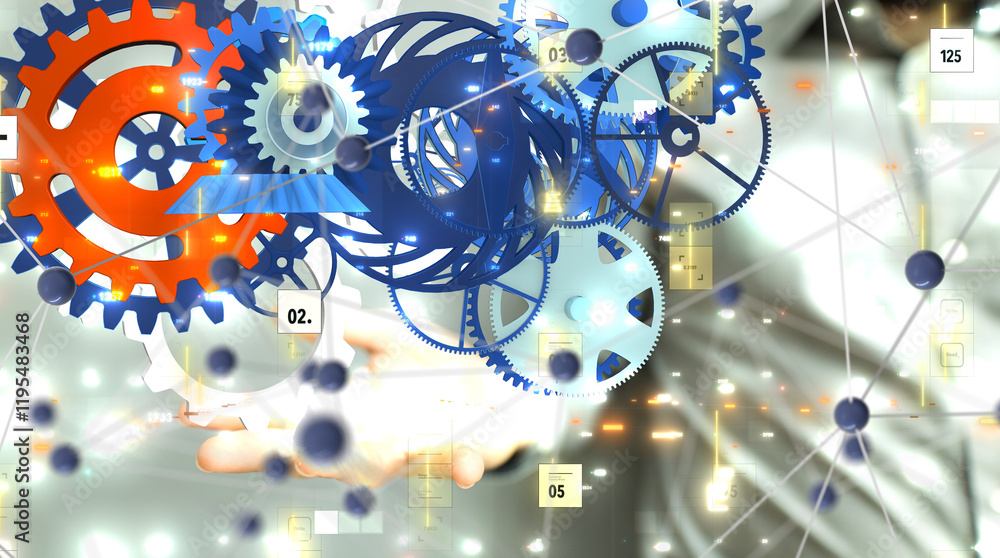 gear Technology background. Big data concept gear Technology background. Big data concept