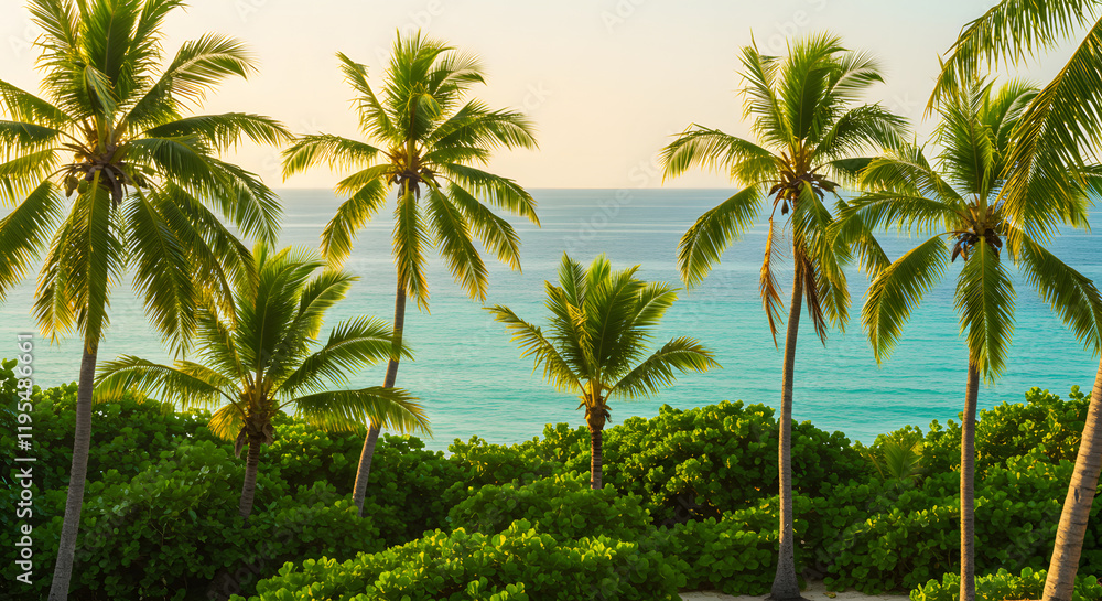 Fototapeta premium Tropical Background for Summer Nature.