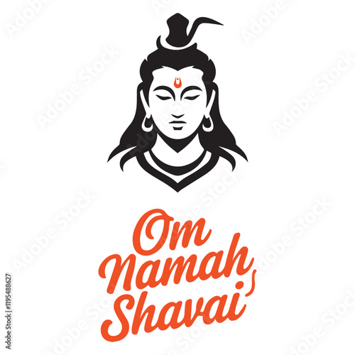 Lord Shiva illustration, Vector drawing of Hindu God, Vector art of Hindu Religion worship