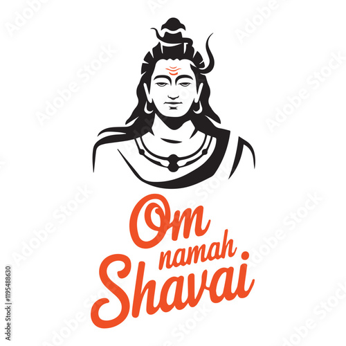 Lord Shiva illustration, Vector drawing of Hindu God, Vector art of Hindu Religion worship