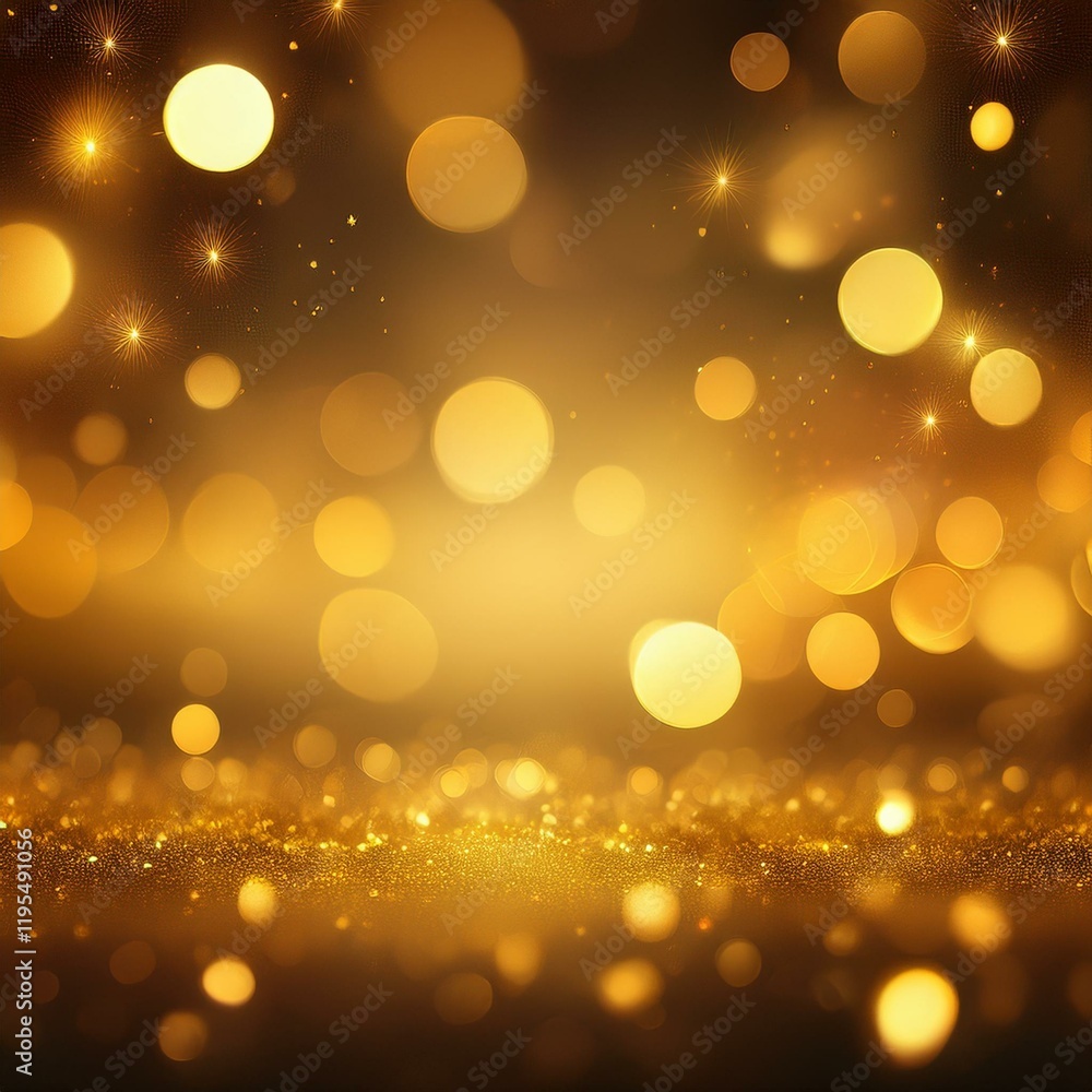 Gold Glitter Background with Soft Bokeh Gold Glitter Background with Soft Bokeh