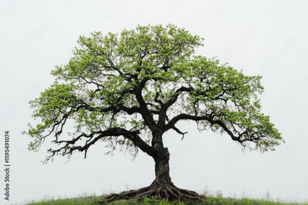 Fototapeta premium Majestic Oak Tree With Springtime Foliage