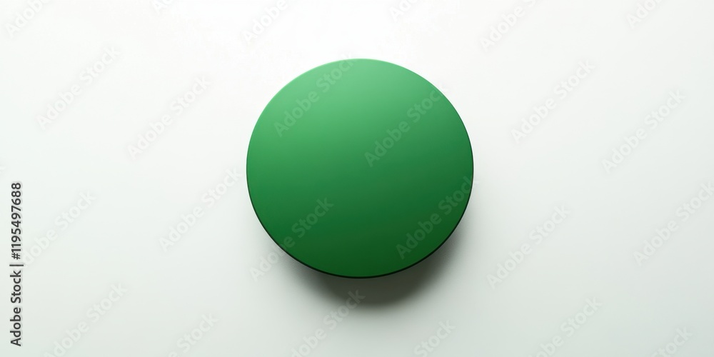 Round green object positioned centrally on a white surface, illuminated by soft lighting for a minimalist aesthetic. Ideal for design inspiration Round green object positioned centrally on a white surface, illuminated by soft lighting for a minimalist aesthetic. Ideal for design inspiration