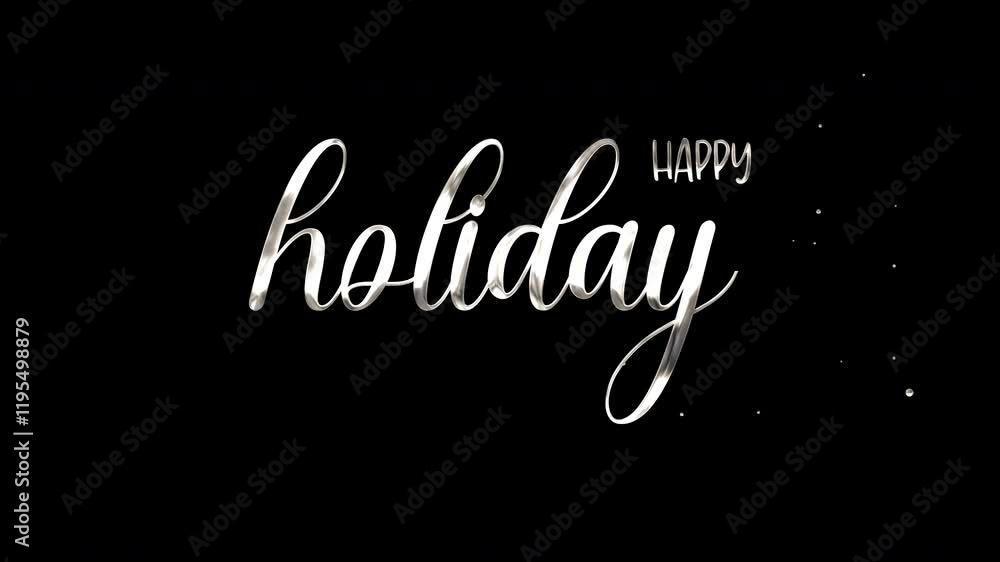 Happy Holiday text animation in silver color and transparent background, ideal for festive social media posts, greeting cards, and holiday themed designs.
Happy Holiday text animation in silver color and transparent background, ideal for festive social media posts, greeting cards, and holiday themed designs.