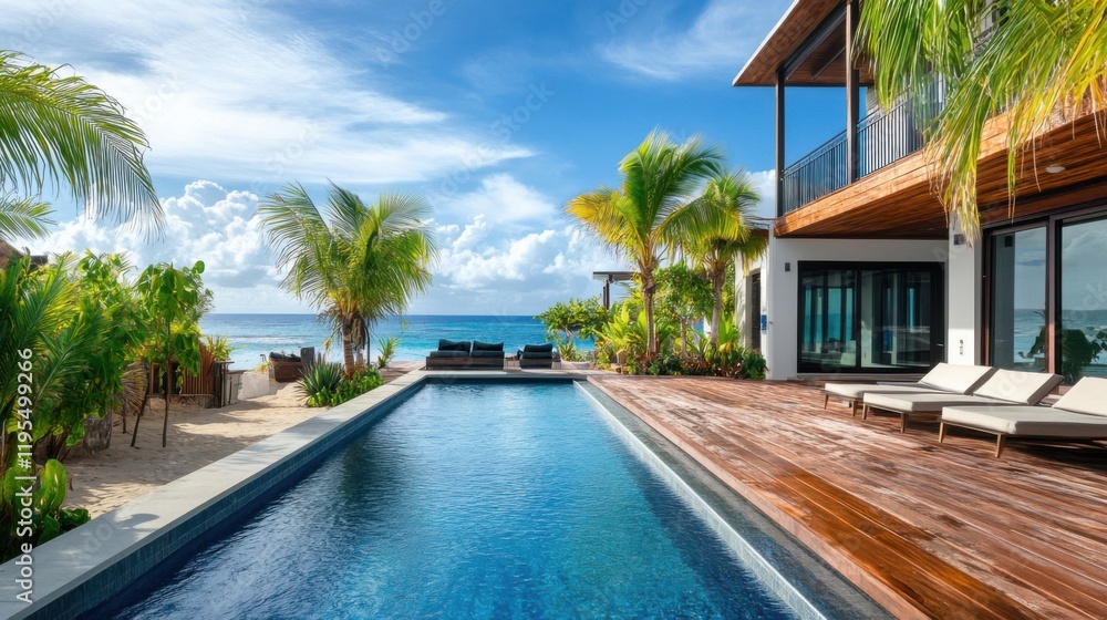 Fototapeta premium Vacation homes are ideal for extended stays.