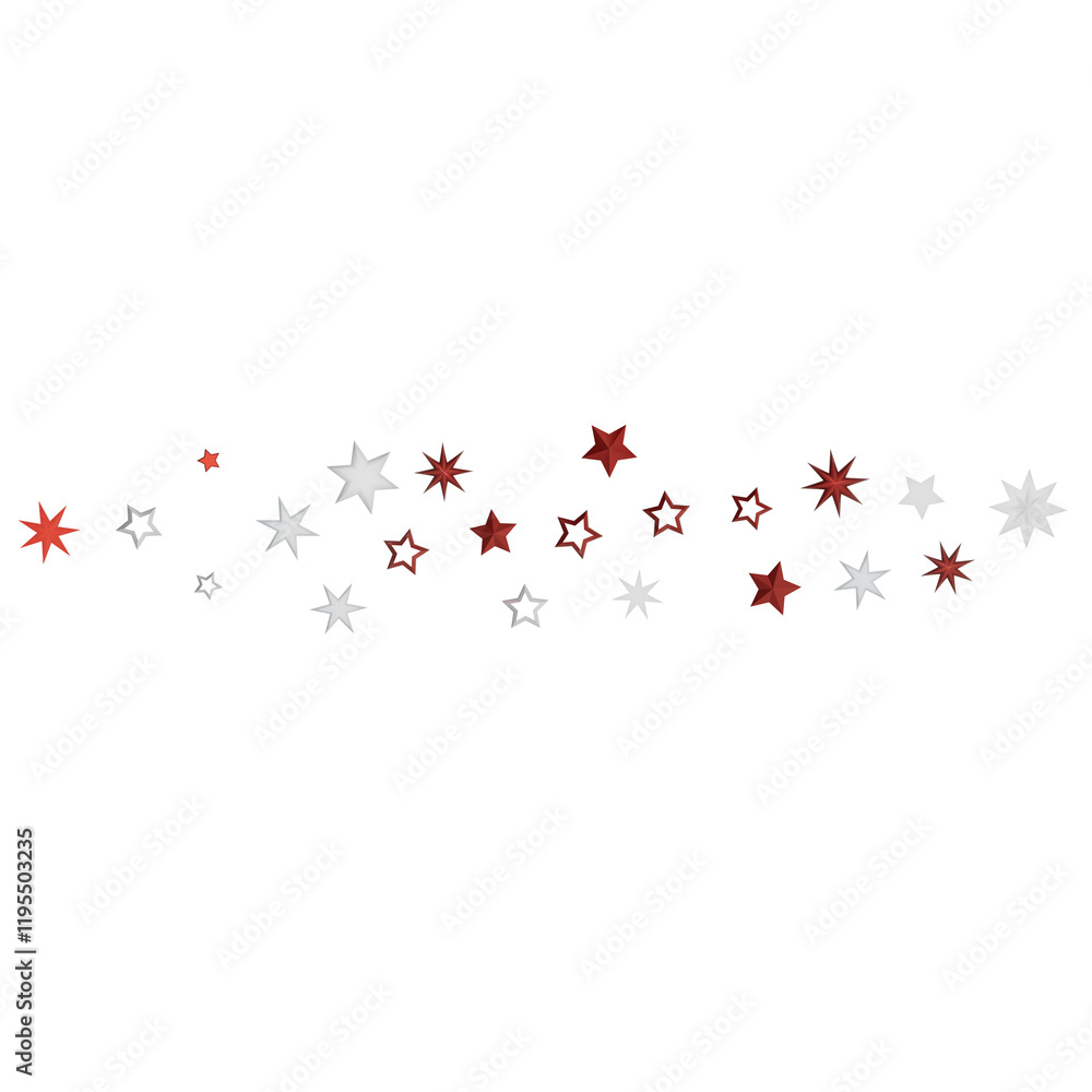 Naklejka premium A simple design featuring red and white stars on a black background.