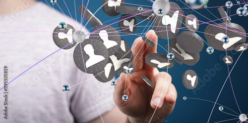 Abstract technology group a...