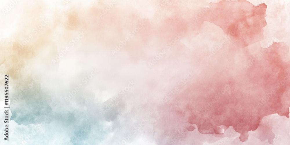 Obraz premium Soft gradients of warm and cool tones merge harmoniously in a colorful watercolor abstract background, perfect for creative projects and design