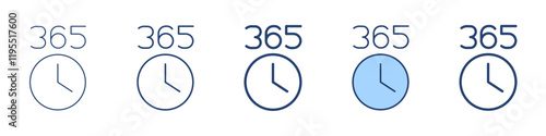365 Days icon Symbol set collection