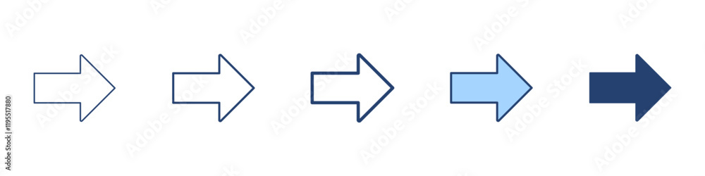 Arrow right icon Symbol set collection Arrow right icon Symbol set collection