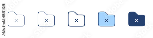 Cancel folder icon Symbol set collection