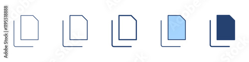Copy document icon Symbol set collection
