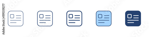 Document layout left icon Symbol set collection