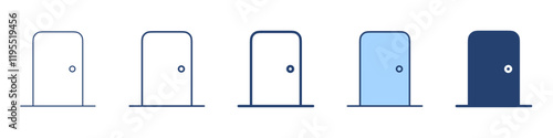 Door icon Symbol set collection