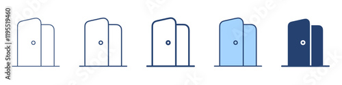 Door open icon Symbol set collection
