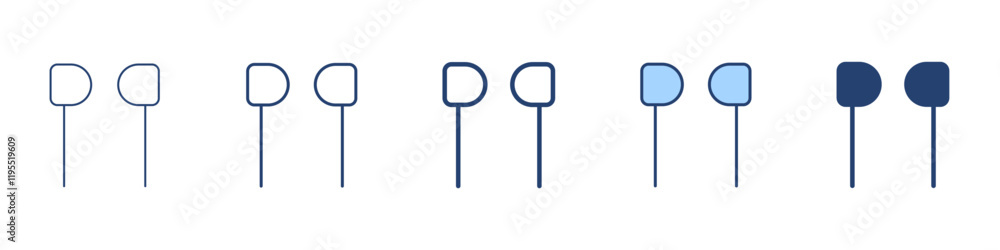 Earphone icon Symbol set collection Earphone icon Symbol set collection
