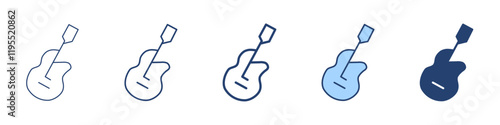 Guitar icon Symbol set collection