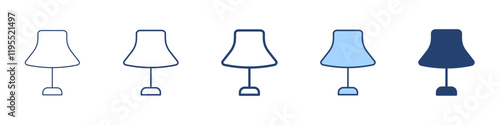 Lamp icon Symbol set collection
