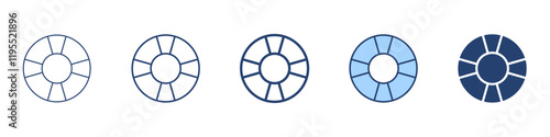 Lifebuoy icon Symbol set collection