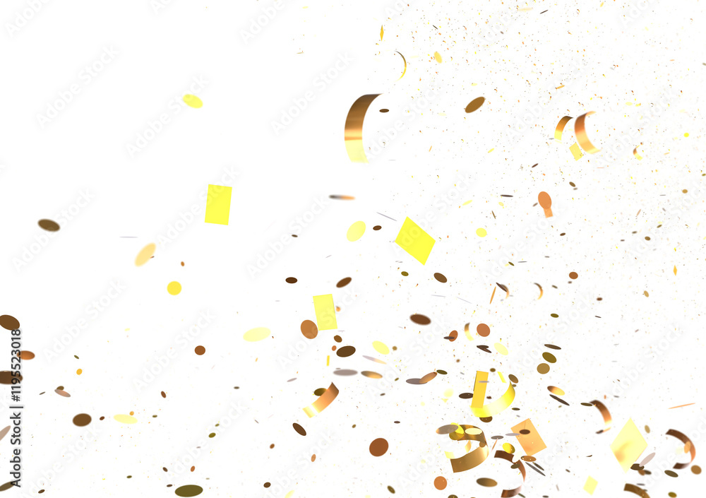 Enchanting Euphoria: Breathtaking 3D Illustration of Enchanting gold Confetti Enchanting Euphoria: Breathtaking 3D Illustration of Enchanting gold Confetti