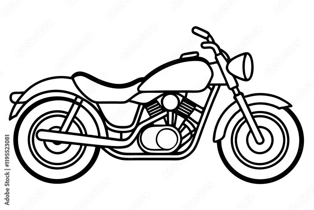 Obraz premium Minimalist Motorcycle Vectors