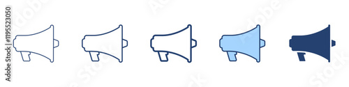 Megaphone icon Symbol set collection
