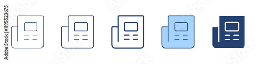 Newspaper icon Symbol set collection