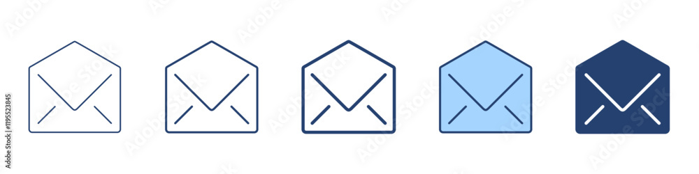 Open mail icon Symbol set collection Open mail icon Symbol set collection