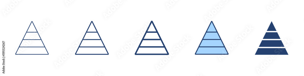 Pyramid chart icon Symbol set collection Pyramid chart icon Symbol set collection