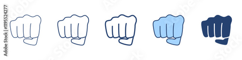 Punch icon Symbol set collection