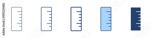 Ruler paper icon Symbol set collection