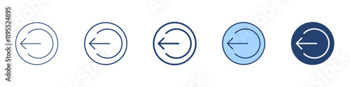 Sign out icon Symbol set collection