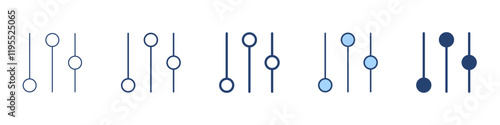 Sliders icon Symbol set collection