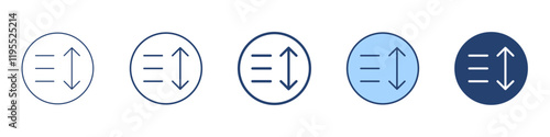 Sort list icon Symbol set collection