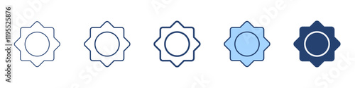 Sun icon Symbol set collection