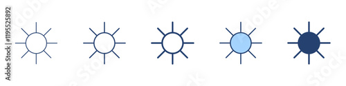 Sun icon Symbol set collection