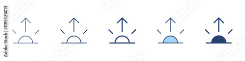 Sunrise icon Symbol set collection