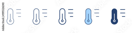 Temperature icon Symbol set collection
