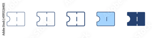 Ticket icon Symbol set collection