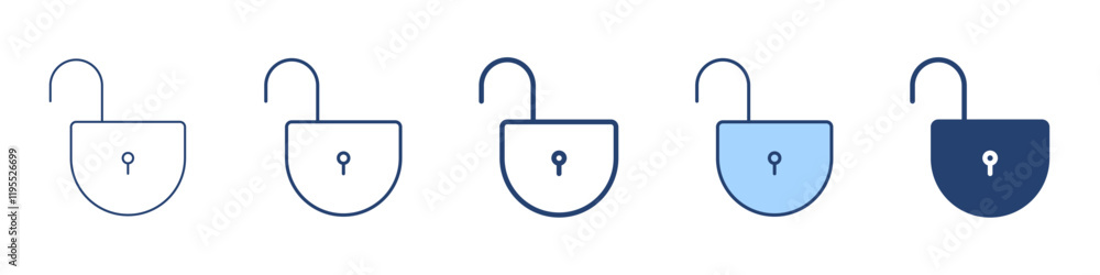 Unlock icon Symbol set collection Unlock icon Symbol set collection