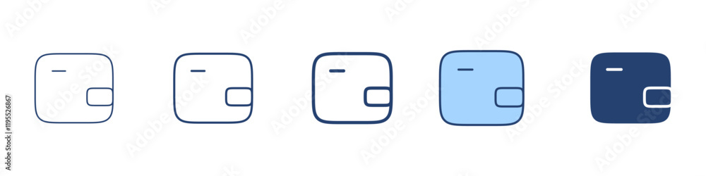 Wallet icon Symbol set collection