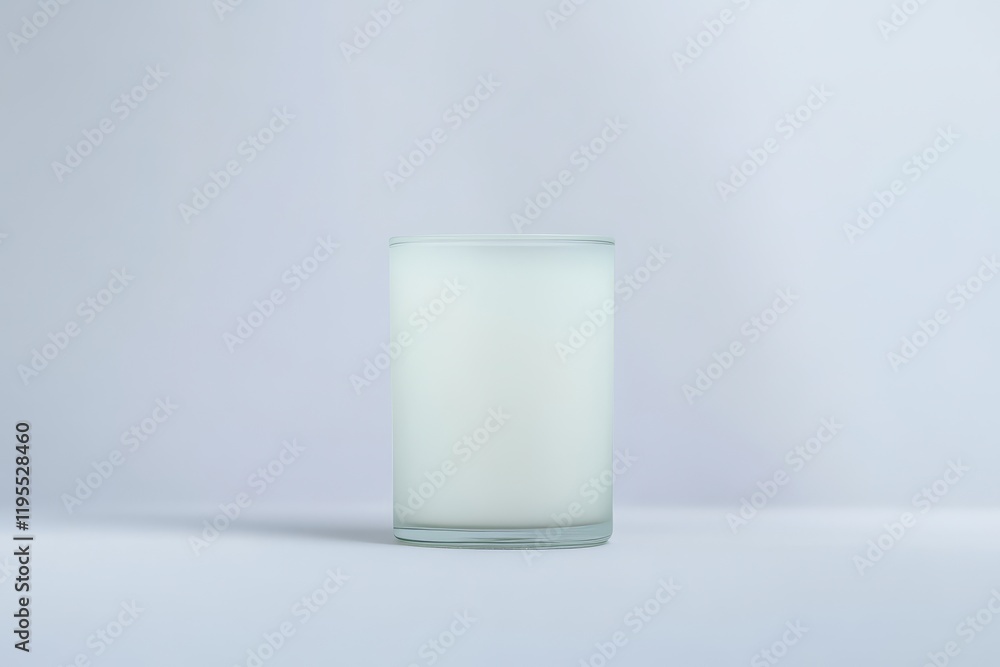 A clear glass filled with white liquid, set against a soft, neutral background, emphasizing simplicity and purity. A clear glass filled with white liquid, set against a soft, neutral background, emphasizing simplicity and purity.