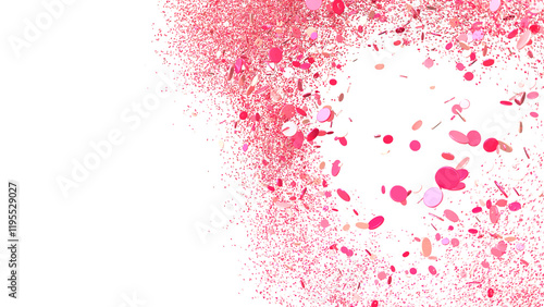 Pink glitter explosion with...