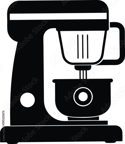 Electric blender mixer silhouette icon,Electric blender mixer  flat vector