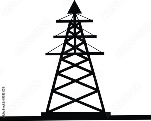 Electricity tower silhouette,Electricity tower  vector iocn